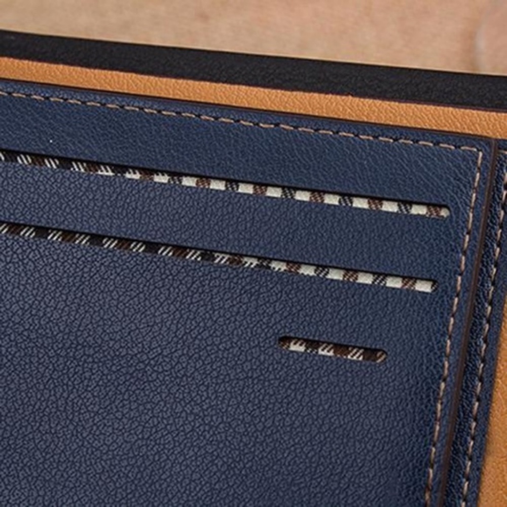 Men's Assorted Colors Vegan Leather Bi-Fold Wallet - Picture 8 of 8